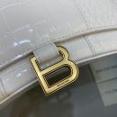 Balenciaga Hourglass Wallet On Chain in White, For Women, Women's Bags 7.6in/19cm 6560501LRGM9016