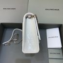Balenciaga Hourglass Wallet On Chain in White, For Women, Women's Bags 9in/23cm