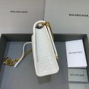 Balenciaga Hourglass Wallet On Chain in White, For Women, Women's Bags 9in/23cm