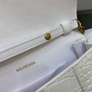 Balenciaga Hourglass Wallet On Chain in White, For Women, Women's Bags 9in/23cm