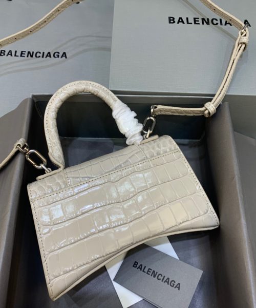 Balenciaga Hourglass XS Handbag In Beige, For Women, Women's Bags 7.4in/19cm