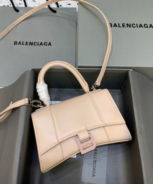 Balenciaga Hourglass XS Handbag In Beige, For Women, Women's Bags 7.4in/19cm