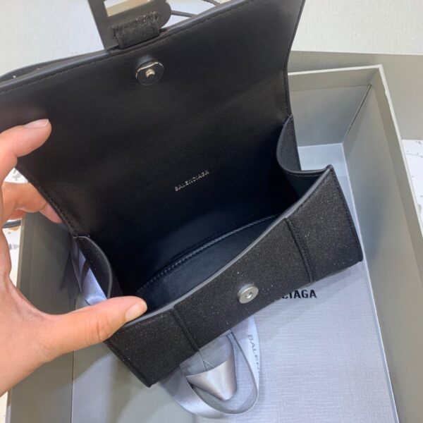 Balenciaga Hourglass XS Handbag In Black, For Women, Women's Bags 7.4in/19cm 5928332102G1000