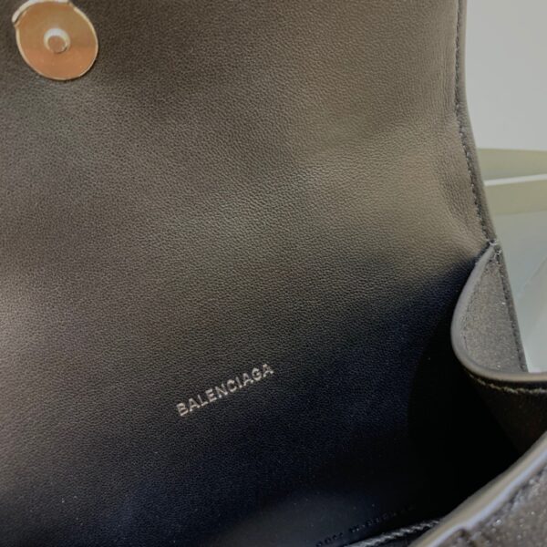 Balenciaga Hourglass XS Handbag In Black, For Women, Women's Bags 7.4in/19cm 5928332102G1000