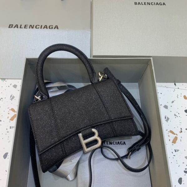 Balenciaga Hourglass XS Handbag In Black, For Women, Women's Bags 7.4in/19cm 5928332102G1000
