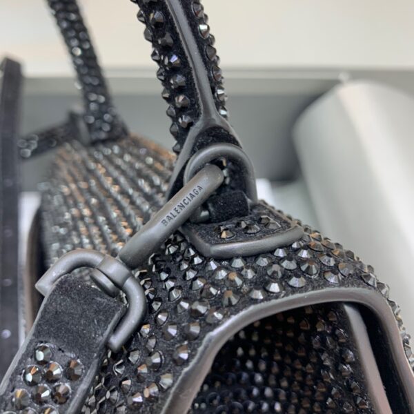 Balenciaga Hourglass XS Handbag In Black, For Women, Women's Bags 7.4in/19cm 59283328D071071