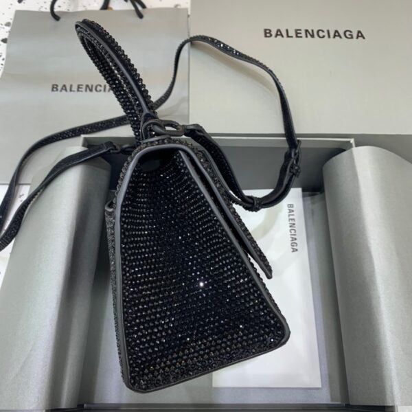 Balenciaga Hourglass XS Handbag In Black, For Women, Women's Bags 7.4in/19cm 59283328D071071