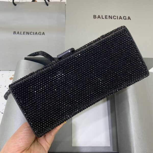 Balenciaga Hourglass XS Handbag In Black, For Women, Women's Bags 7.4in/19cm 59283328D071071