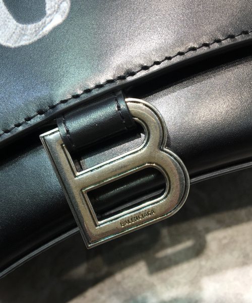 Balenciaga Hourglass XS Handbag In Black, For Women, Women's Bags 7.4in/19cm