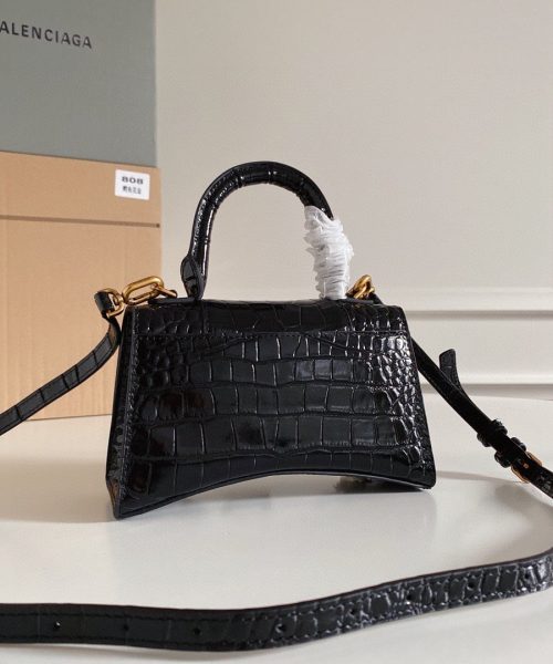 Balenciaga Hourglass XS Handbag In Black, For Women, Women’s Bags 7.4in/19cm