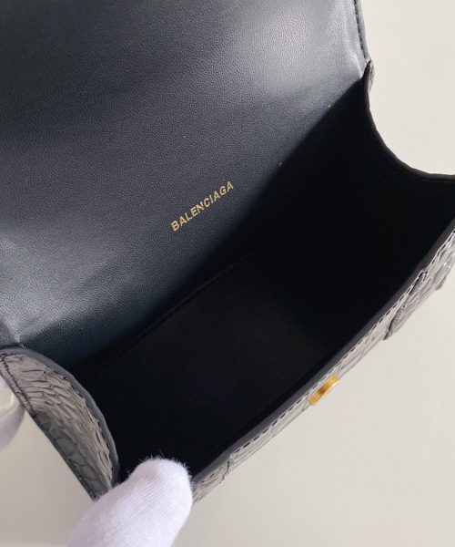 Balenciaga Hourglass XS Handbag In Black, For Women, Women’s Bags 7.4in/19cm