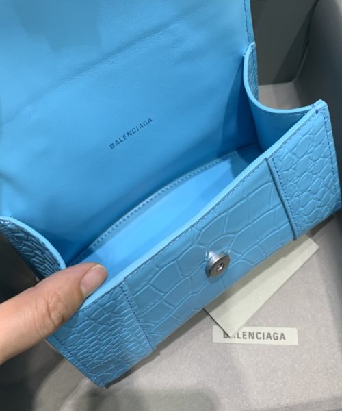 Balenciaga Hourglass XS Handbag In Blue, For Women, Women's Bags 7.4in/19cm 5928331LR6Y4624