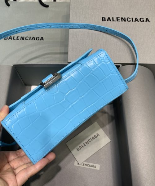 Balenciaga Hourglass XS Handbag In Blue, For Women, Women's Bags 7.4in/19cm 5928331LR6Y4624