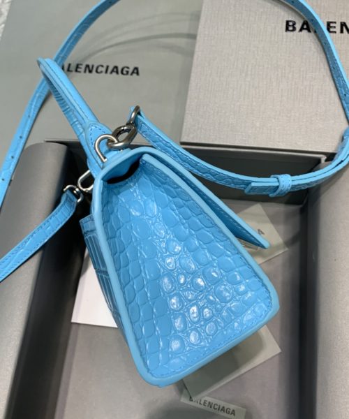 Balenciaga Hourglass XS Handbag In Blue, For Women, Women's Bags 7.4in/19cm 5928331LR6Y4624