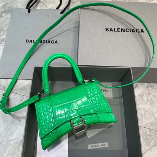 Balenciaga Hourglass XS Handbag In Bright Green, For Women, Women's Bags 7.4in/19cm