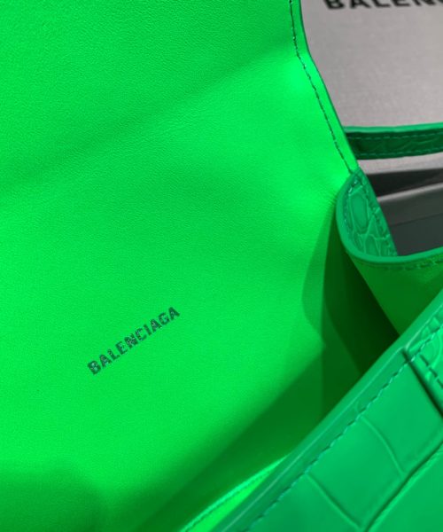 Balenciaga Hourglass XS Handbag In Bright Green, For Women, Women's Bags 7.4in/19cm