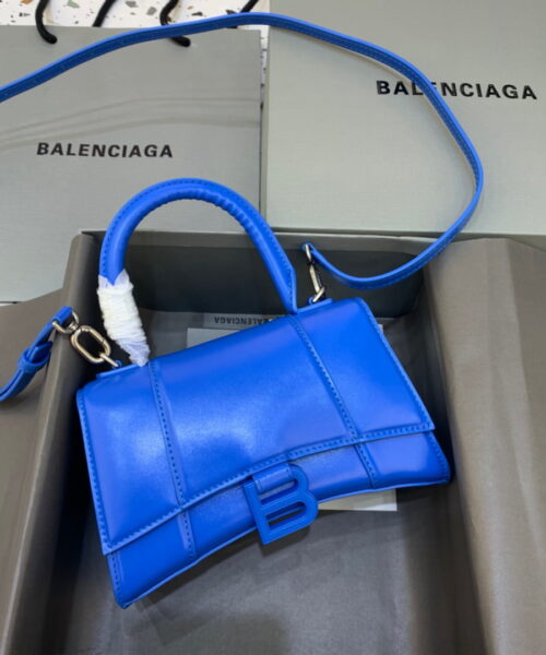 Balenciaga Hourglass XS Handbag In Dark Blue, For Women, Women's Bags 7.4in/19cm