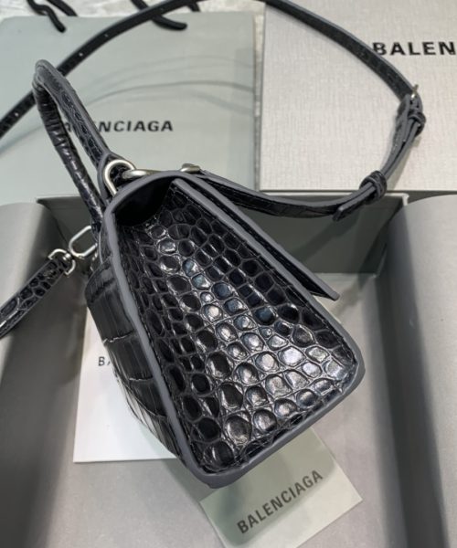 Balenciaga Hourglass XS Handbag In Dark Grey, For Women, Women's Bags 7.4in/19cm 5935461LR6Y1309
