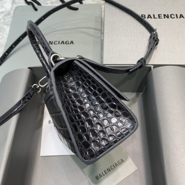 Balenciaga Hourglass XS Handbag In Dark Grey, For Women, Women's Bags 7.4in/19cm 5935461LR6Y1309