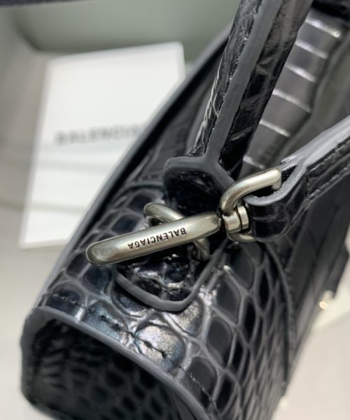 Balenciaga Hourglass XS Handbag In Dark Grey, For Women, Women's Bags 7.4in/19cm 5935461LR6Y1309