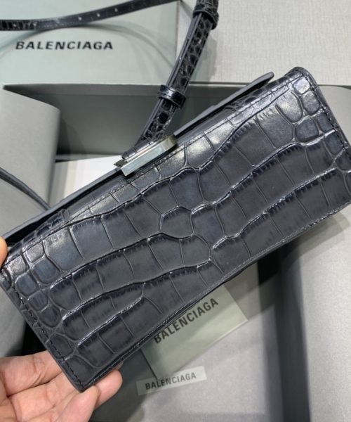 Balenciaga Hourglass XS Handbag In Dark Grey, For Women, Women's Bags 7.4in/19cm 5935461LR6Y1309