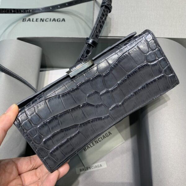 Balenciaga Hourglass XS Handbag In Dark Grey, For Women, Women's Bags 7.4in/19cm 5935461LR6Y1309