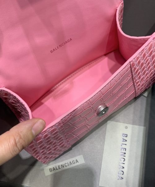 Balenciaga Hourglass XS Handbag In Dark Pink, For Women, Women's Bags 7.4in/19cm