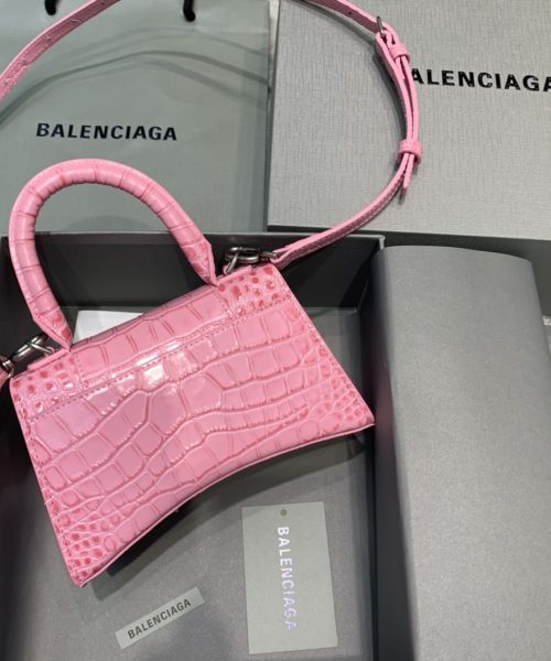 Balenciaga Hourglass XS Handbag In Dark Pink, For Women, Women's Bags 7.4in/19cm