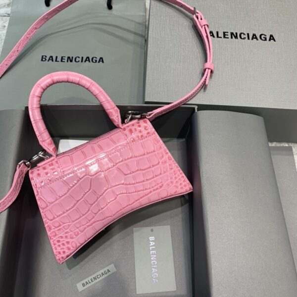 Balenciaga Hourglass XS Handbag In Dark Pink, For Women, Women's Bags 7.4in/19cm