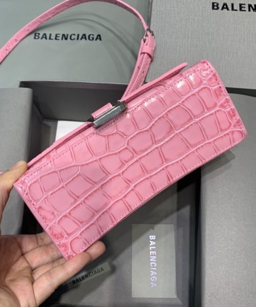 Balenciaga Hourglass XS Handbag In Dark Pink, For Women, Women's Bags 7.4in/19cm