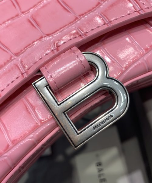 Balenciaga Hourglass XS Handbag In Dark Pink, For Women, Women's Bags 7.4in/19cm