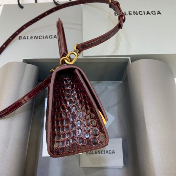 Balenciaga Hourglass XS Handbag In Dark Red, For Women, Women's Bags 7.4in/19cm