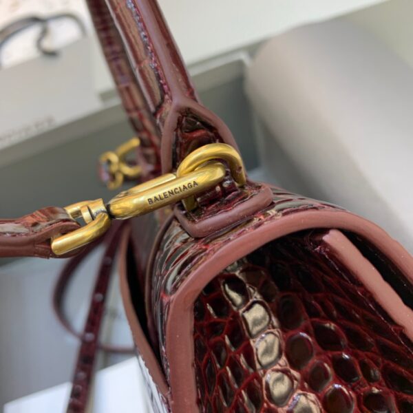 Balenciaga Hourglass XS Handbag In Dark Red, For Women, Women's Bags 7.4in/19cm
