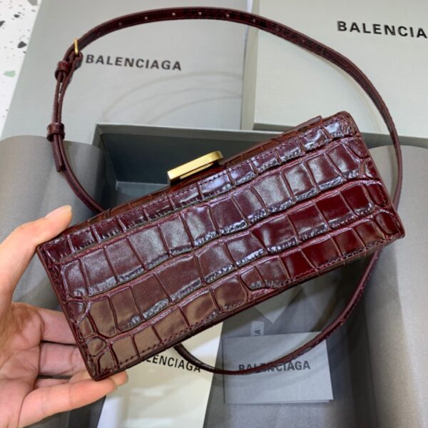 Balenciaga Hourglass XS Handbag In Dark Red, For Women, Women's Bags 7.4in/19cm