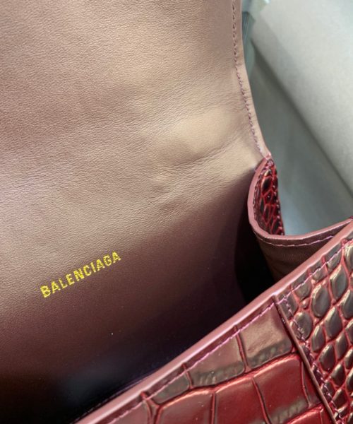 Balenciaga Hourglass XS Handbag In Dark Red, For Women, Women's Bags 7.4in/19cm