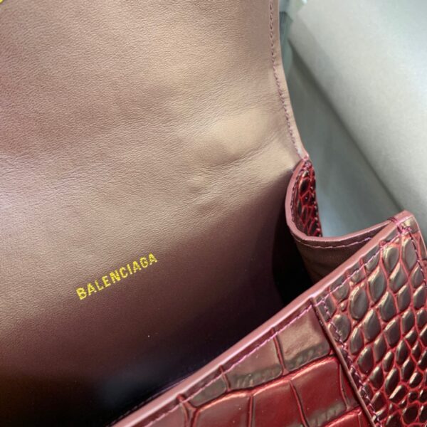 Balenciaga Hourglass XS Handbag In Dark Red, For Women, Women's Bags 7.4in/19cm
