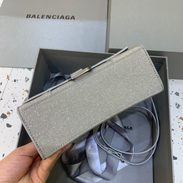Balenciaga Hourglass XS Handbag In Grey, For Women, Women's Bags 7.4in/19cm 5928332102G1501