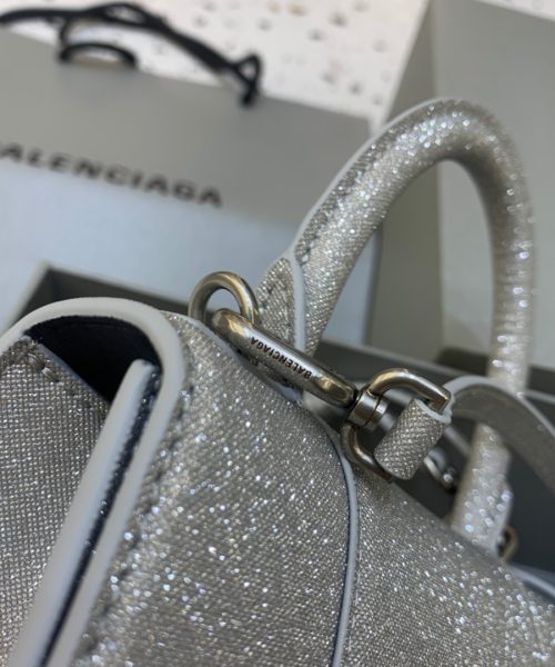 Balenciaga Hourglass XS Handbag In Grey, For Women, Women's Bags 7.4in/19cm 5928332102G1501