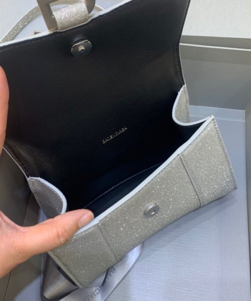 Balenciaga Hourglass XS Handbag In Grey, For Women, Women's Bags 7.4in/19cm 5928332102G1501