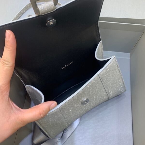 Balenciaga Hourglass XS Handbag In Grey, For Women, Women's Bags 7.4in/19cm 5928332102G1501