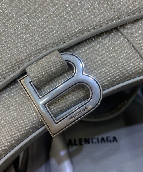 Balenciaga Hourglass XS Handbag In Grey, For Women, Women's Bags 7.4in/19cm 5928332102G1501