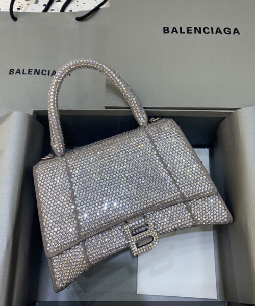 Balenciaga Hourglass XS Handbag In Grey, For Women, Women's Bags 7.4in/19cm 59283328D0Y1272