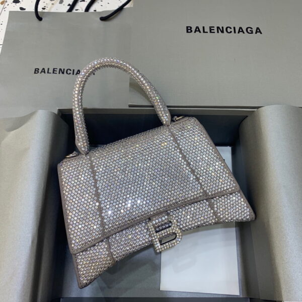 Balenciaga Hourglass XS Handbag In Grey, For Women, Women's Bags 7.4in/19cm 59283328D0Y1272