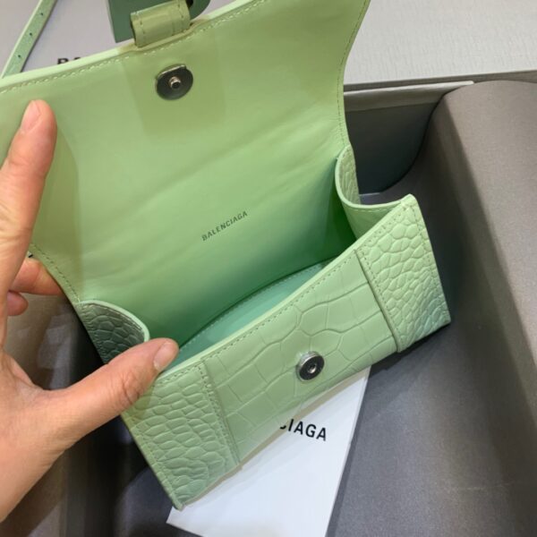 Balenciaga Hourglass XS Handbag In Light Green, For Women, Women's Bags 7.4in/19cm