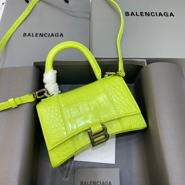 Balenciaga Hourglass XS Handbag In Light Green, For Women, Women's Bags 7.4in/19cm