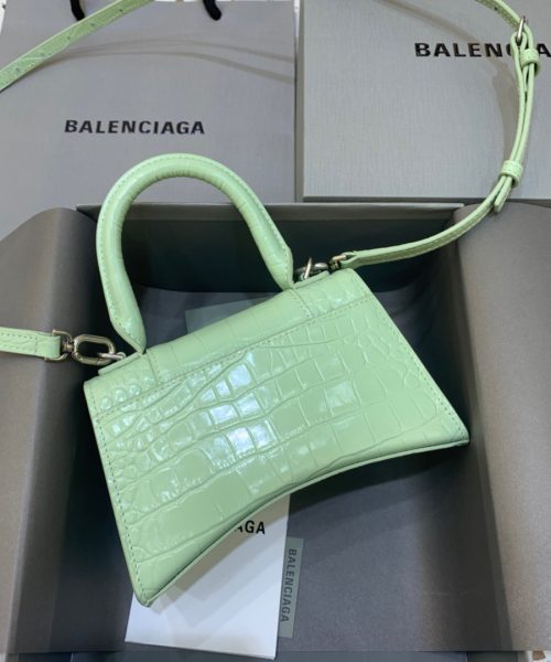Balenciaga Hourglass XS Handbag In Light Green, For Women, Women's Bags 7.4in/19cm
