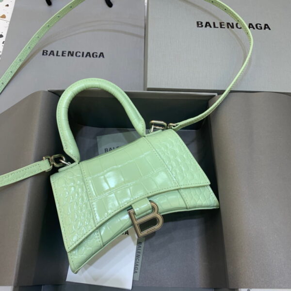 Balenciaga Hourglass XS Handbag In Light Green, For Women, Women's Bags 7.4in/19cm