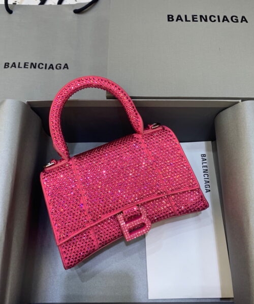 Balenciaga Hourglass XS Handbag In Pink, For Women, Women's Bags 7.4in/19cm