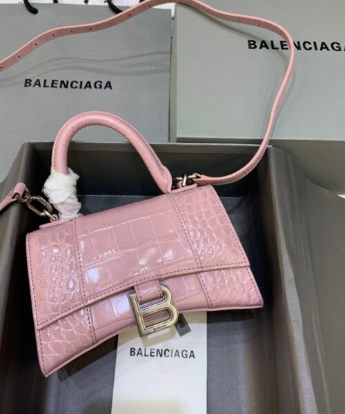 Balenciaga Hourglass XS Handbag In Pink, For Women, Women's Bags 7.4in/19cm
