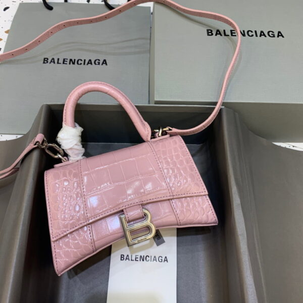 Balenciaga Hourglass XS Handbag In Pink, For Women, Women's Bags 7.4in/19cm